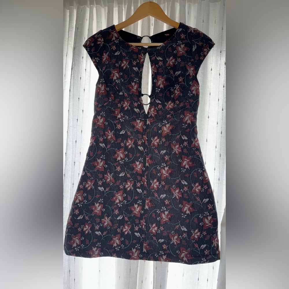 EUC Free People Black Floral Dress, Size 6